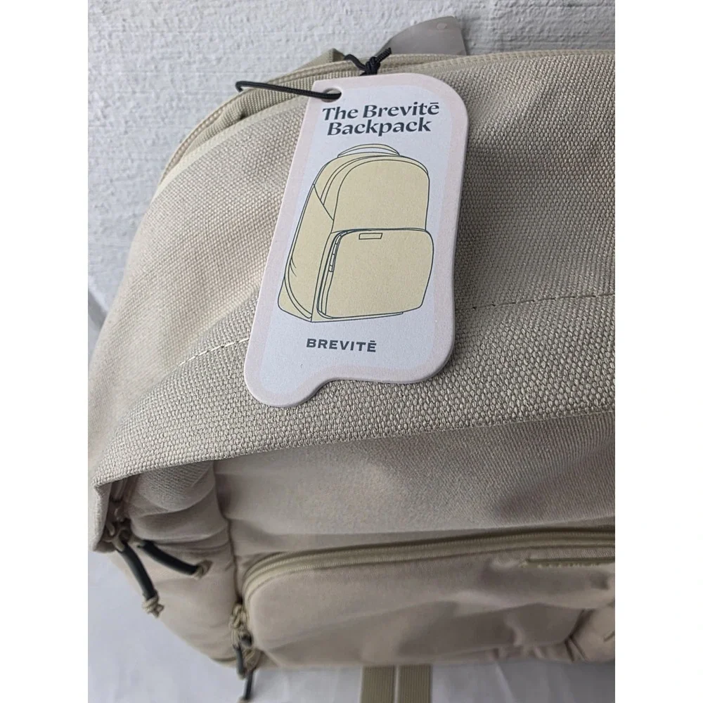 Brevite Laptop Backpack‎ The Brevite Backpack BRV-Tan-001 Boulder Tan New